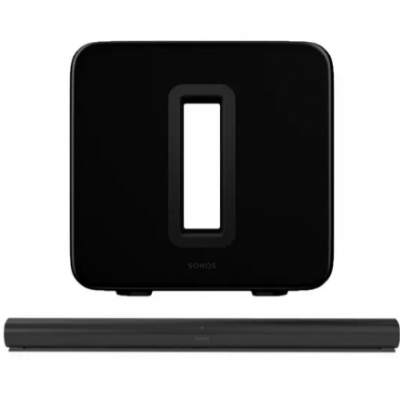 SONOS Arc Sound Bar & SUB (Gen 3) Wireless Subwoofer Bundle – Black