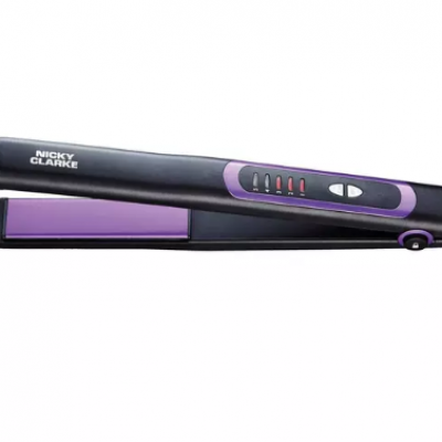 NICKY CLARKE Frizz Control NSS236 Hair Straightener – Black & Purple