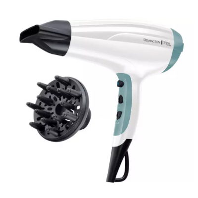 REMINGTON Shine Therapy D5216 Hair Dryer – White & Teal