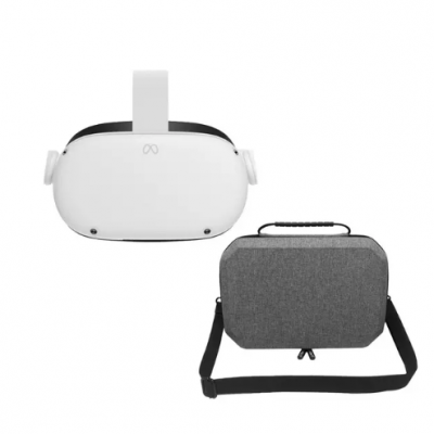 META Quest 2 VR Gaming Headset (256 GB) & AVRCPL23 Meta Quest 2 EVA Carrying Case (Grey) Bundle