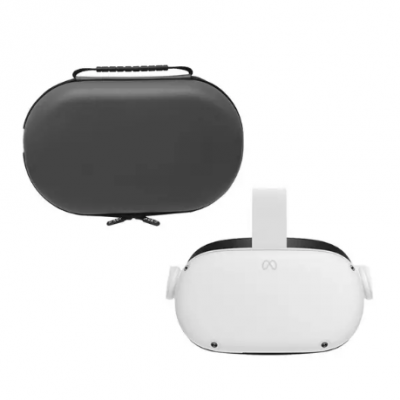 META Quest 2 VR Gaming Headset (128 GB) & AVRCPU23 Meta Quest 2 EVA Carrying Case (Grey) Bundle