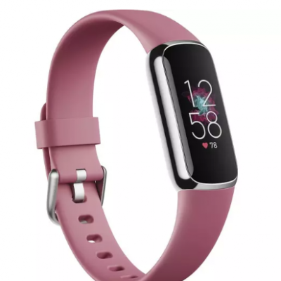 FITBIT Luxe Fitness Tracker – Platinum & Orchid, Universal