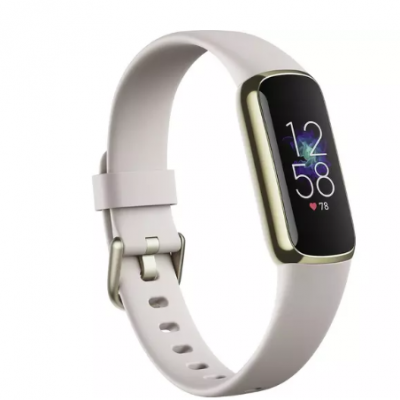 FITBIT Luxe Fitness Tracker – Lunar White & Soft Gold, Universal