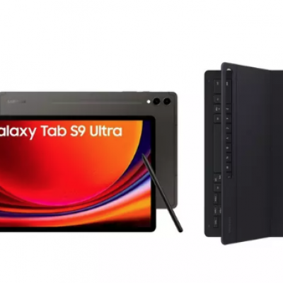 SAMSUNG Galaxy Tab S9 Ultra 14.6″ 5G Tablet (256 GB, Graphite) & Galaxy Tab S9 Ultra Slim Book Cover Keyboard Case Bundle