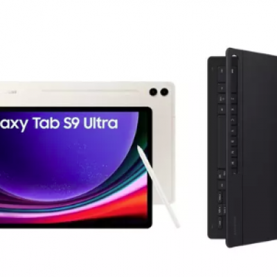 SAMSUNG Galaxy Tab S9 Ultra 14.6″ Tablet (512 GB, Beige) & Galaxy Tab S9 Ultra Slim Book Cover Keyboard Case Bundle