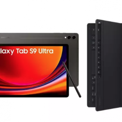 SAMSUNG Galaxy Tab S9 Ultra 14.6″ Tablet (512 GB, Graphite) & Galaxy Tab S9 Ultra Slim Book Cover Keyboard Case Bundle