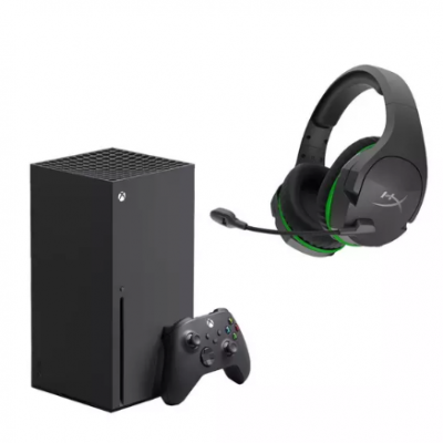 MICROSOFT Xbox Series X & CloudX Stinger Core Xbox Wireless Gaming Headset Bundle